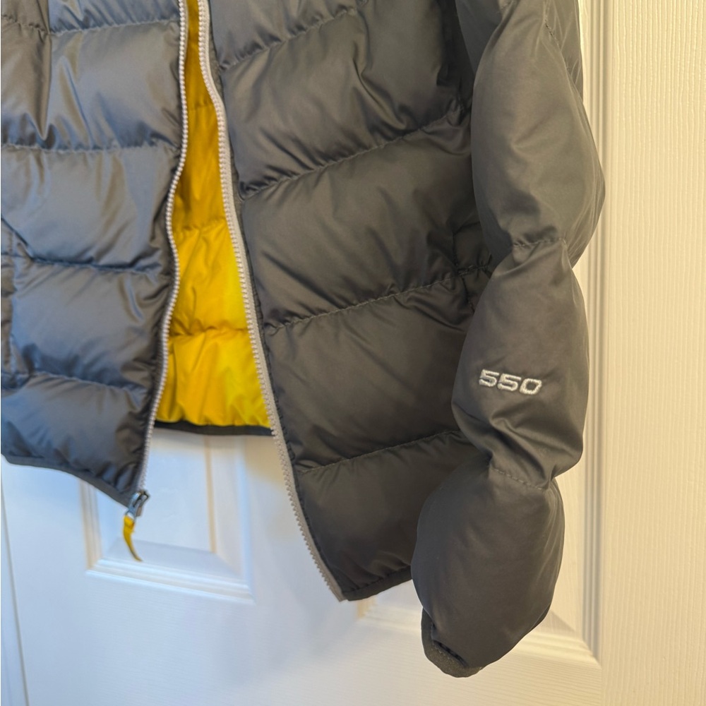 The North Face Andes Down Jacket Youth XL Gray 550 Fill Insulated Full Zip Puff - Picture 7 of 9